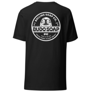 Rollins Budo Logo T-Shirt - black graphic T-shirt by Rollins Soap Co.