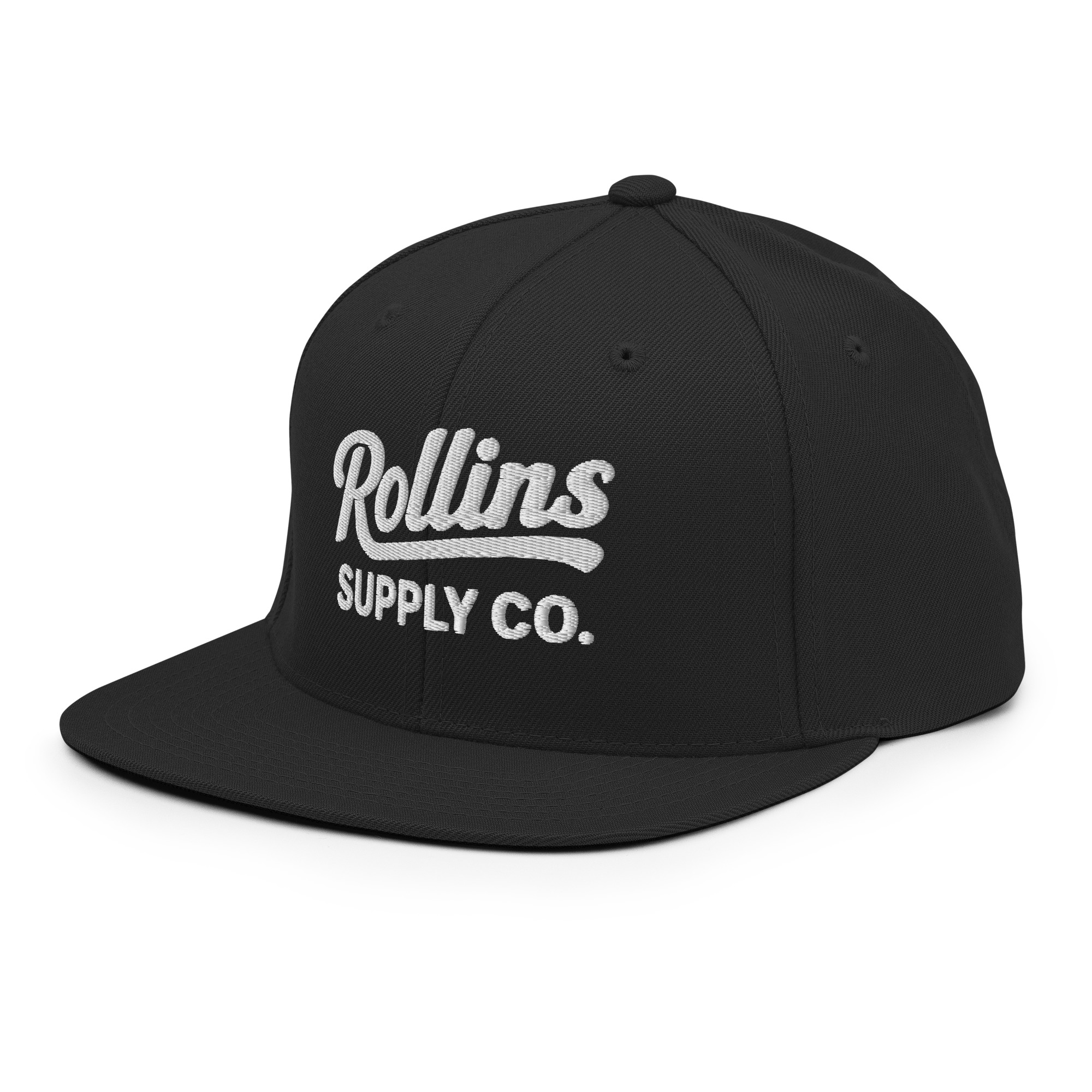 Mens Black Snapback Hat, Rollins Soap co