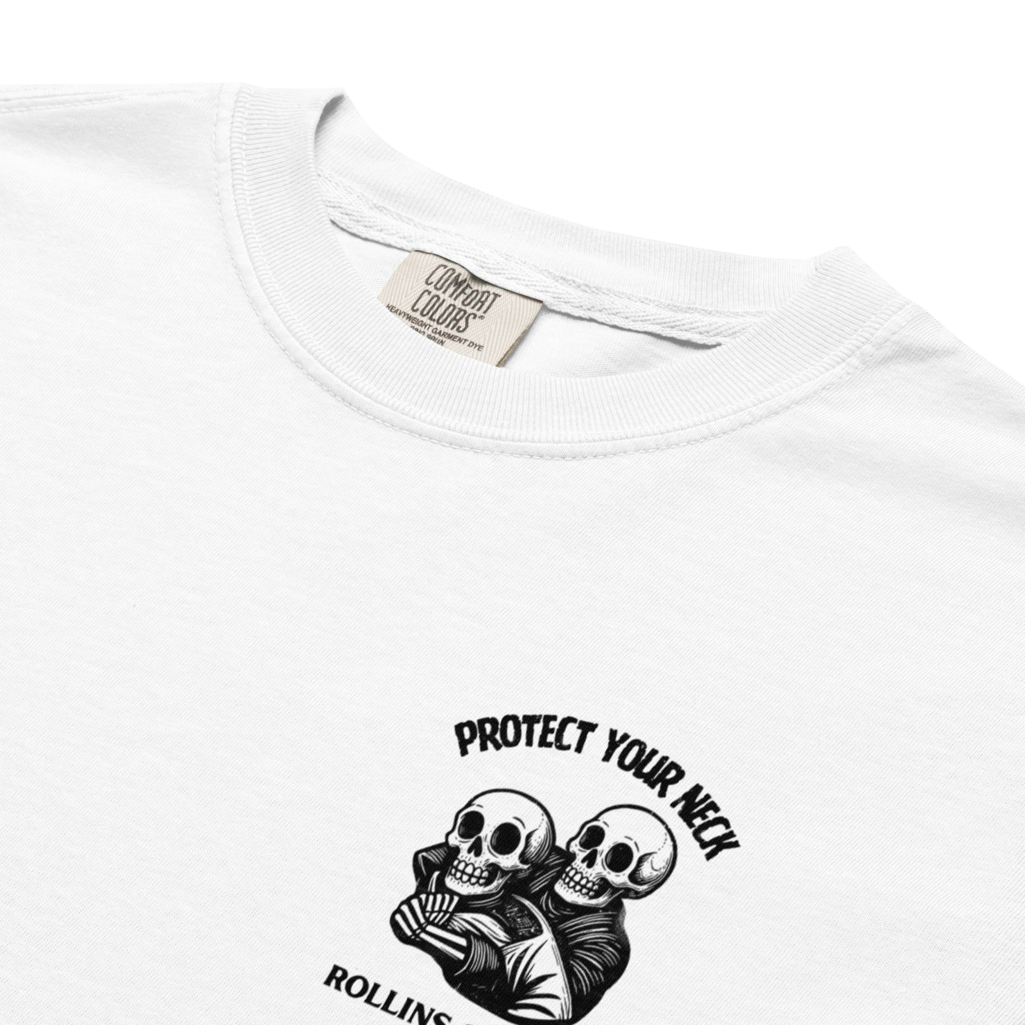 Protect Your Neck T-Shirt by Rollins Soap Co. - Mens White graphic T-Shirt with