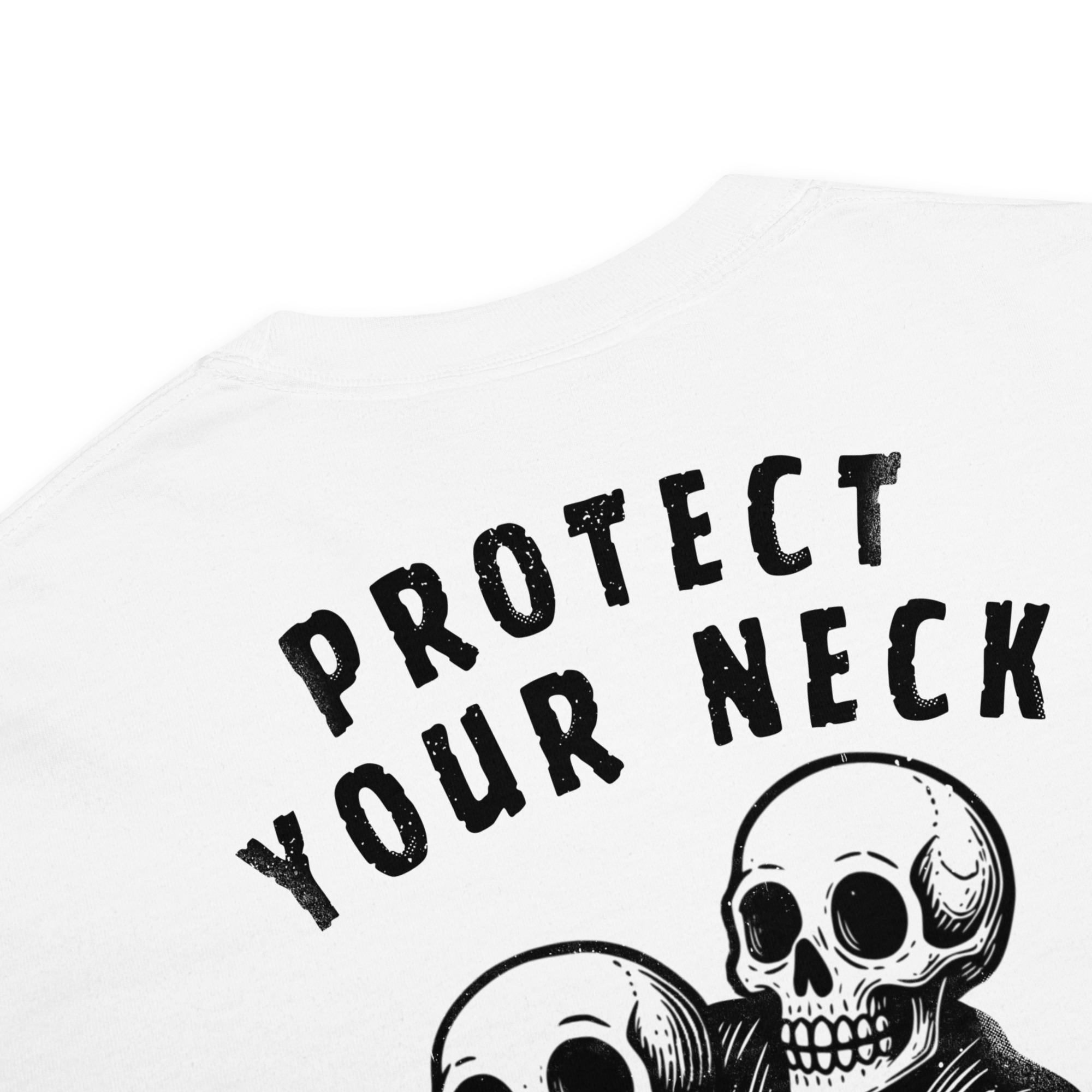 Protect Your Neck T-Shirt by Rollins Soap Co. - Mens White graphic T-Shirt with
