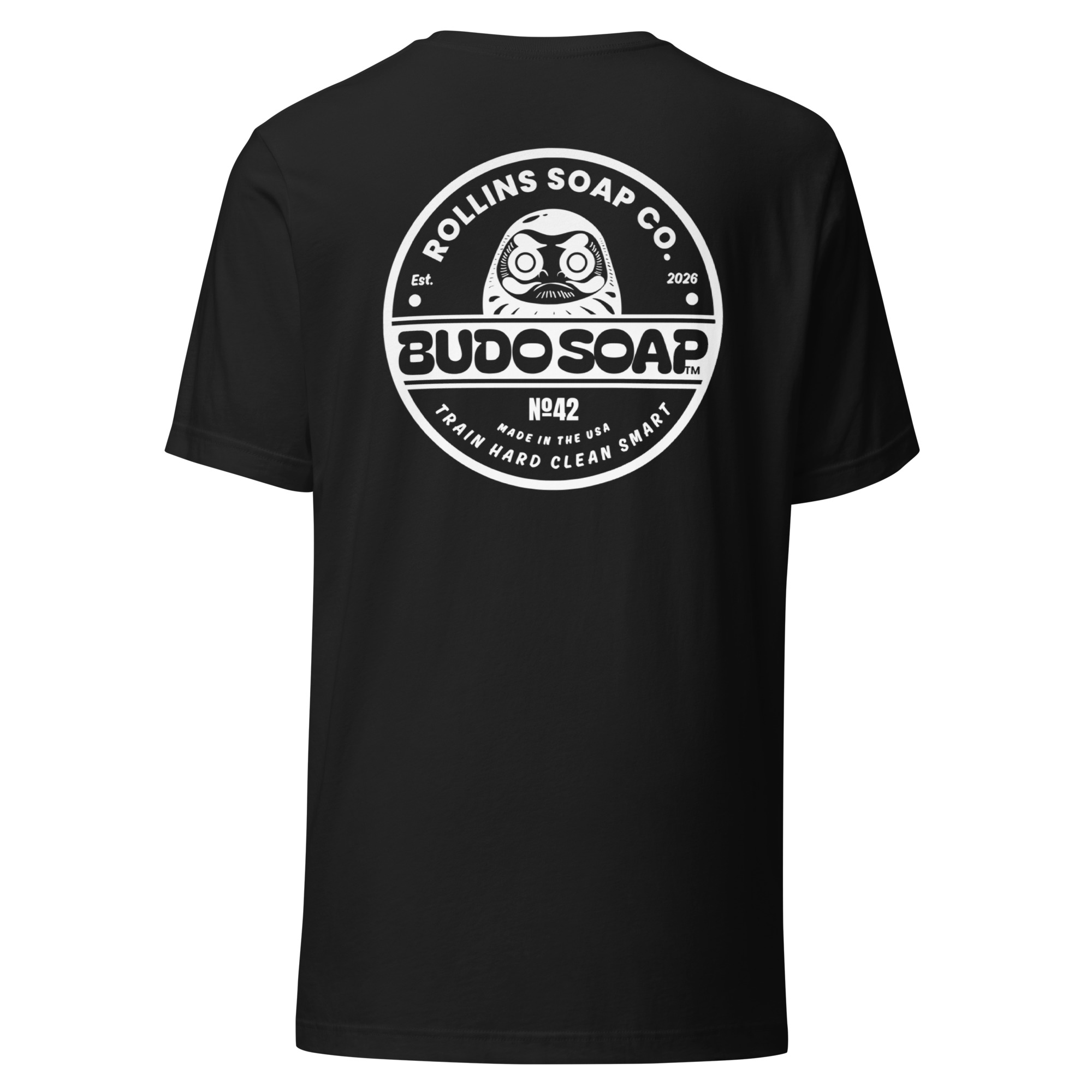 Rollins Budo Logo T-Shirt - black graphic T-shirt by Rollins Soap Co.