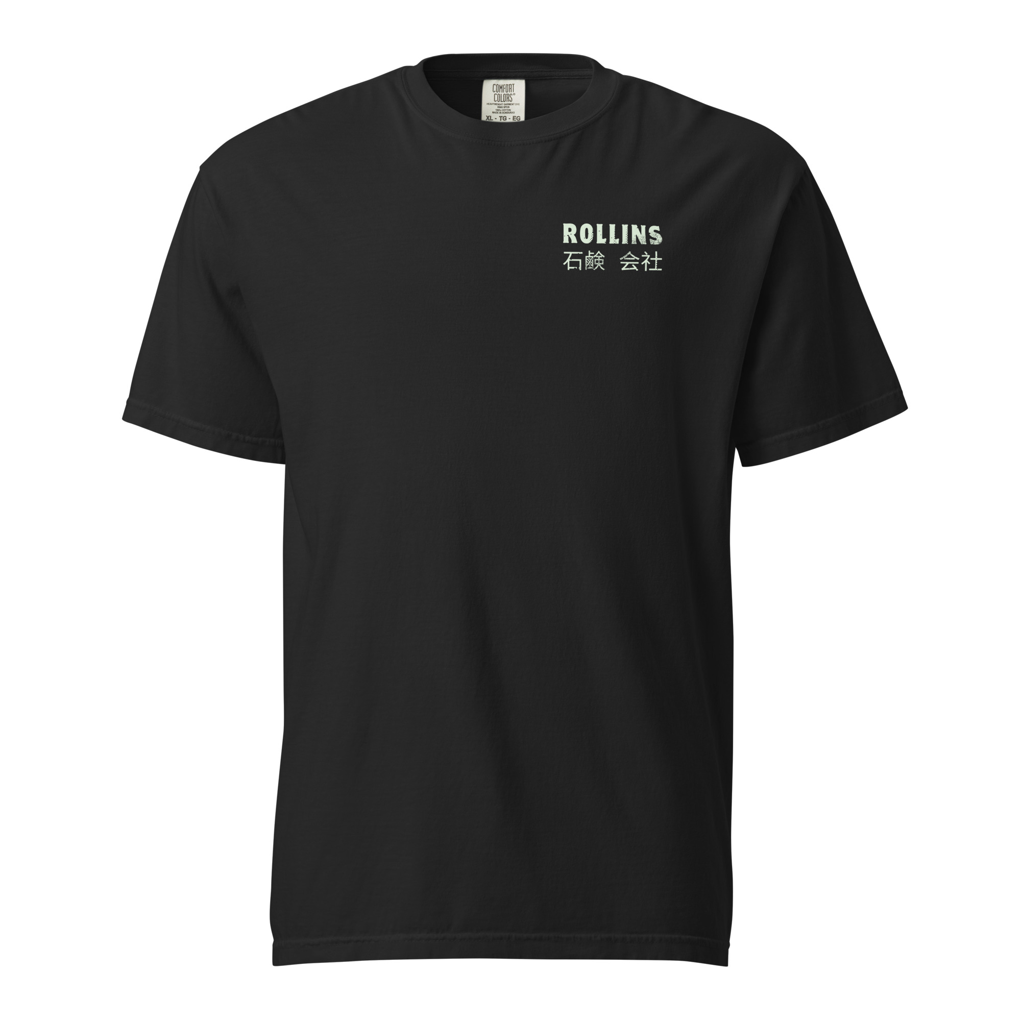 Rollins Soap Co. mens black graphic T-shirt "Tokyo 1986"