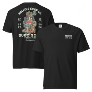 Rollins Soap Co. mens black graphic T-shirt "Tokyo 1986"